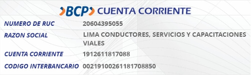 TUBrevete.com | BCP Cuenta Corriente